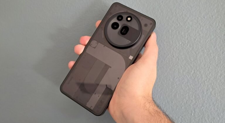 The Nothing Phone (3a) Pro held in hand