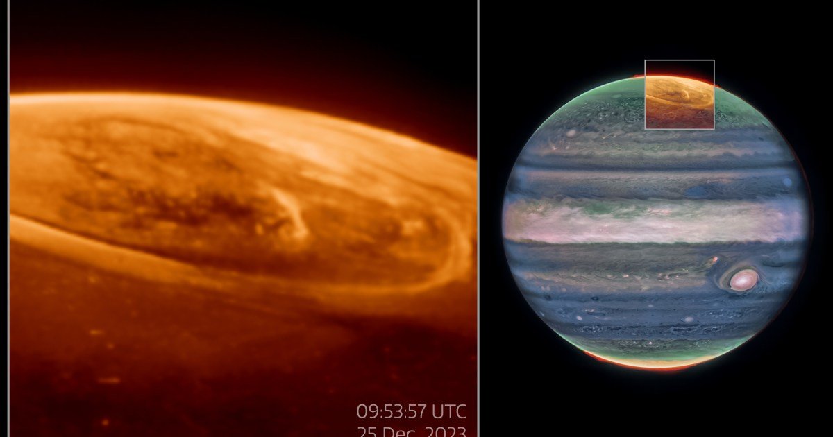 James Webb spots a gorgeous glowing light show on Jupiter