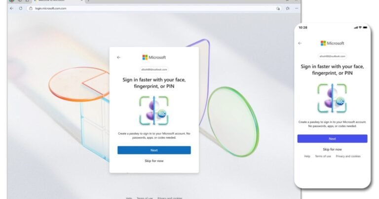 Microsoft accounts will push you to ditch passwords and use a passkey
